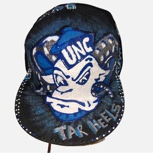 UNC Tar Heels Custom Painted Hat Baseball Cap College Sports Football Basketball